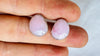 Pink Opal Post Earrings. Faceted. Recycled Sterling Silver. AP-319
