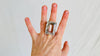 Natural Quartz Cocktail Ring. Gorgeous Oversized Sterling Silver Designer Jewelry. Handmade in Mexcio. 4187