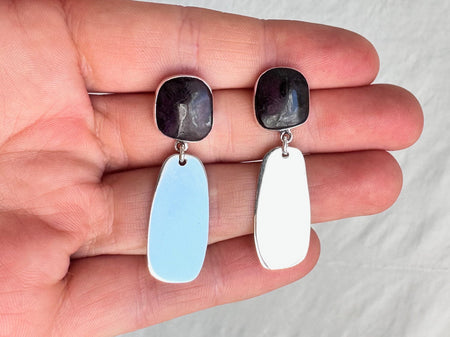 Sugilite and Sterling Silver Earrings. Atelier Aadya. 1330