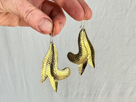 Brass Hojalata Earrings.