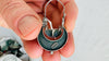 Vintage Oaxacan Media Luna Earrings. Sterling Silver. Mexico. Frida Kahlo. 4180