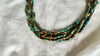 Turquoise, Coral & Sterling Necklace. Multi-strand. 1390
