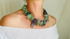Fluorite Necklace with Amethyst Cicada. Handmade Sterling Silver Jewelry.