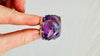 Oversized Faceted Amethyst Cocktail Ring | Handmade Adjustable Sterling Silver | Unique Gemstone Jewelry.