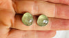 Faceted Prehnite Post Earrings. Sterling Silver. AP-584