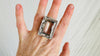 Natural Quartz Cocktail Ring. Gorgeous Oversized Sterling Silver Designer Jewelry. Handmade in Mexcio. 4187