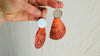 Orange Clam & Sterling Silver Earrings. Handmade Sterling Silver Jewelry.2695