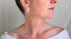 Quartz Crystal Flat Hoop Earrings. Atelier Aadya. 1159