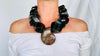 Labradorite & Ammonite Necklace. One-of-a-Kind. Sterling Silver.