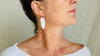 Carved Mother of Pearl Wings Earrings. Exquisitely Crafted. Sterling Silver Jewelry. 2735