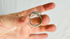 Silver Pebble Stacked Ring. Handmade Sterling Silver Jewelry. Size 7. 2631
