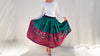 Vintage Banjara Embroidered Drawstring Skirt.