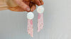 Rhodochrosite Earrings.Santo Domingo Pueblo. Native American. 0391