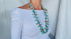 Santo Domingo Turquoise and Coral Necklace . Native American.
