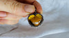 Amber & Sterling Heart Pendant on a Silver Chain. AP-354
