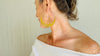 Karen Hill Tribe Earrings. Oversized Hoops. 24kt Gold Plated. Vermeil. 0682 SCRATCH N DENT