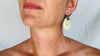 Serpentine Flower Earrings. Sterling Silver. 2891