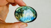 Faceted Labradorite Cocktail Ring. Adjustable Sterling Silver Jewelry. Gorgeous Flash. 4013