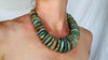 Jade Disks Choker Necklace. Guatemalan. Mayan Guatemalita. 2865