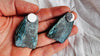 Chrysocolla and Sterling Silver Earrings. 2886