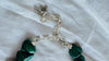 Malachite Beaded Necklace. Chunky Natural Malachite. Handmade Designer Jewelry. 2866