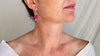 Carved Gourd and Sterling Silver Earrings. 1291