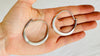 Vintage Large Kuchi Silver Hoop Earrings. Sterling Silver. India, 0818