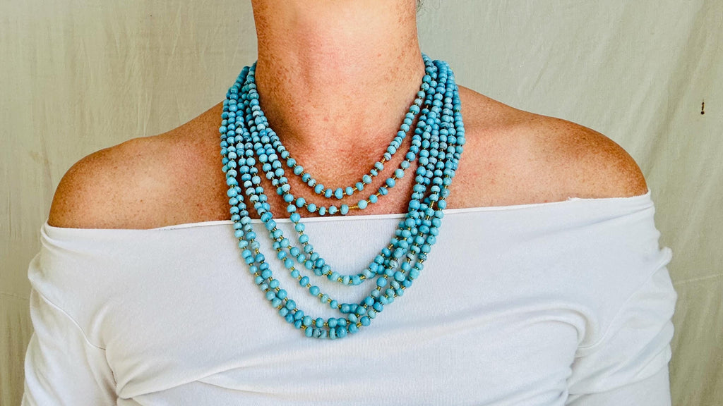 Kuchi Multi-Strand Tribal Beaded Necklace. 2548