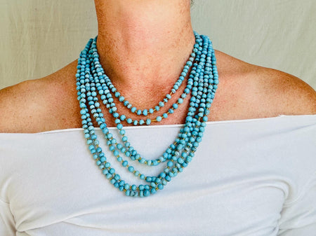 Kuchi Multi-Strand Tribal Beaded Necklace. 2548