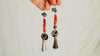 Antique Berber Silver and Coral Earrings. Sterling Silver. Morocco. 2754