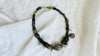 Ancient Roman Glass Necklace with Antique Silver. Handmade Designer Jewelry. 2572