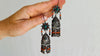 Vintage Uzbek Earrings. Jhumkas with Pearl and Coral. Handmade Sterling Silver Jewelry. 0547