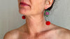 Alebrije Heart and Pompom Earrings. Sterling Silver. Atelier Aadya. 0617