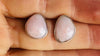 Pink Opal Post Earrings. Faceted. Recycled Sterling Silver. 3015