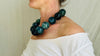 Chunky Fluorite Necklace. Designer Handmade Necklace. Sterling Silver Jewelry. Natural Stone Choker.