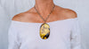 Large Amber Pendant on a Sterling Silver Chain. 4397