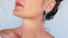 Long Lapis Lazuli Earrings. Sterling Silver. 138