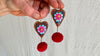 Alebrije Heart and Pompom Earrings. Sterling Silver. Atelier Aadya. 1174