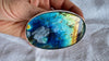 Labradorite Two Finger Ring. Adjustable. Multicolor and Strong Flash. 2157