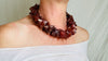 Carnelian Stars Necklace. Sterling Silver. 2517