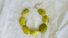 Serpentine Necklace. Large Oval Beads. Sterling Silver Jewelry. Modern Boho Style, Natural Stone Accessory
