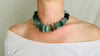 Ancient Roman Glass Necklace with Sterling Silver. Handmade Designer Jewelry.