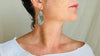 Ancient Roman Glass & Sterling Silver Earrings. 2741