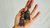 Vintage Uzbek Earrings. Jhumkas with Turquoise and Coral Earrings. Handmade Sterling Silver. 2532