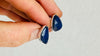 Lapis Lazuli Asymmetrical Earrings. Sterling Silver. 0698