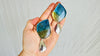 Labradorite Post Earrings. Sterling Silver Handmade Designer Jewelry. One-of-a-Kind. 2409