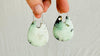 Green Turquoise Earrings. Sterling Silver. Pale Green Stone. Handcrafted Earrings. 2482