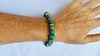 Guatemalita Jade Beaded Bracelet with a Sterling Silver Bead. 4410