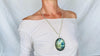Labradorite Pendant Necklace. Heavy Sterling Silver Chain. 4447