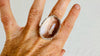 Sterling Silver Quartz Cocktail Ring, Adjustable Size, Taxco Artisan Made. 4257